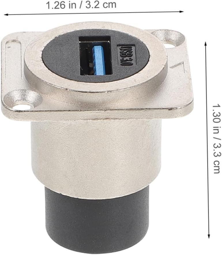 USB Panel Mount Coupler Socket Adapter Connector Black Scratch Resistant - Image 3